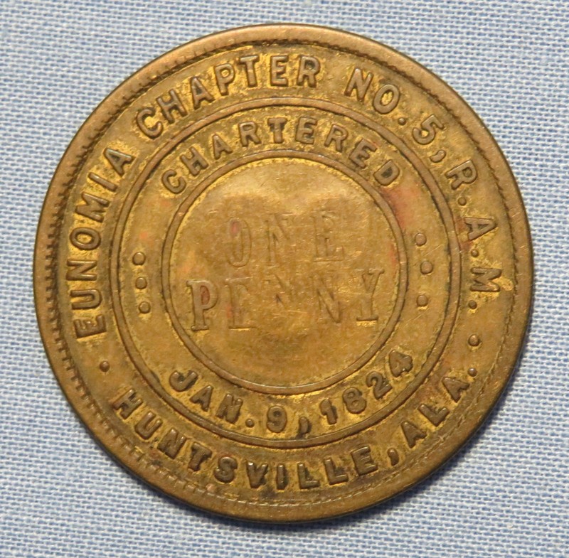 Huntsville, Alabama Masonic Penny Token