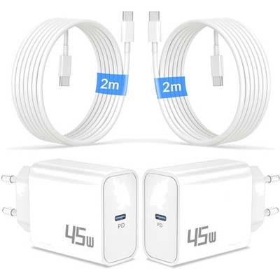 45W Ladegerät USB C Schnelladegerät Ladekabel für iPhone 17e 17 16 16e 15 Pro...