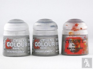 (2292) Citadel 2x Leadbelcher 1x Balthasar Gold Paint Pots Tools 40k Sigmar