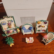 Avon Victorian Memories Conservitory 2001 Miniature Furniture. Set in box