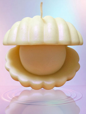 Kerzen Muschel mit Perle 