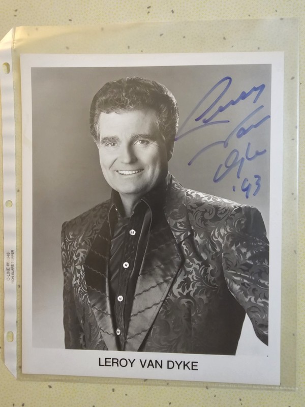 Leroy Van Dyke Autograph