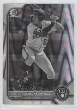 2022 Bowman Draft Chrome Black & White RayWave Refractor Hendry Mendez 0ij9