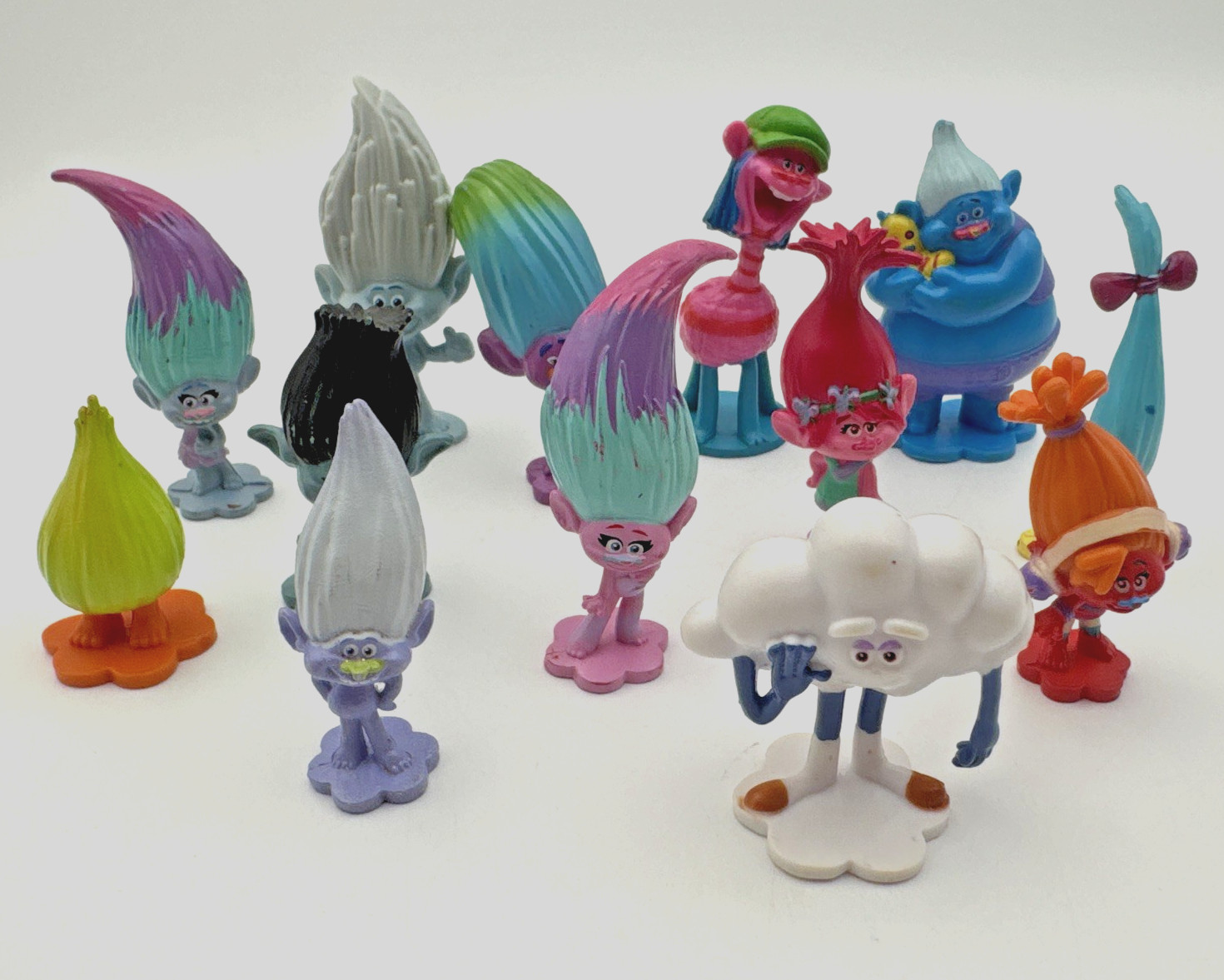 DreamWorks Trolls Mini Figure Lot — Set of 13 (Cake Toppers / Party Favors)