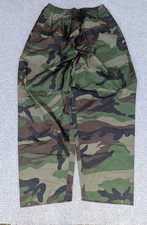 Mens Army Style Military Combat DPM Woodland Waterproof Over Trousers Large