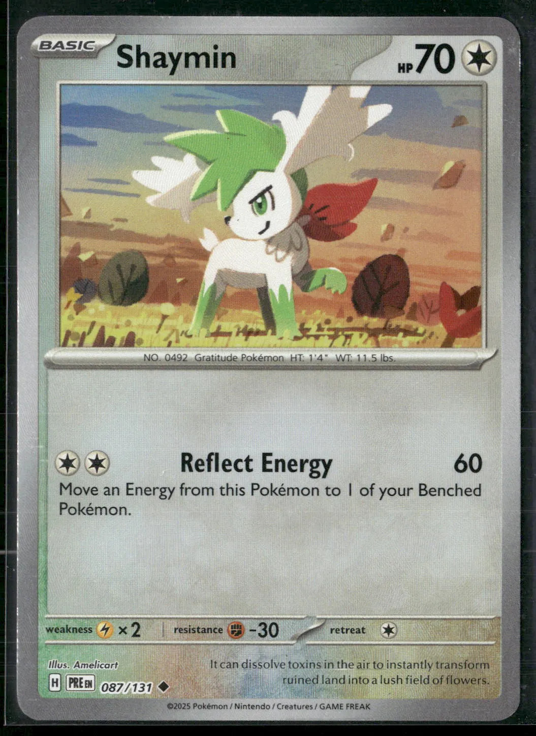 Shaymin #87/131 2025 Prismatic Evolutions Pokeball