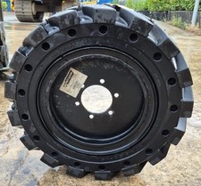 McLaren 8" Wide Solid Cushion Tyres and Rims to suit Bobcat and Gehl Skid Steer