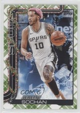 2025-26 Topps Holiday Green Plaid Jeremy Sochan #H160 0tp5