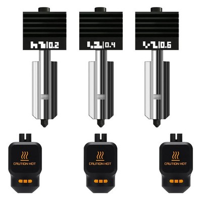3-Pack Upgraded Hotend Kit for Bambu Lab P2S/H2D/H2S/H2C 3D Printers