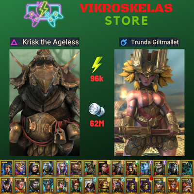 Raid Shadow Legends | Starter acc with Krisk : 96k energy / 28 Legendary heroes