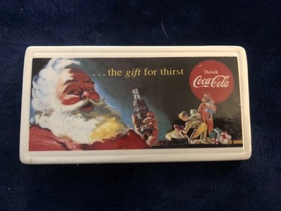 Vintage Coca-Cola Dept 56 Ceramic Tile With Santa Claus ''The Gift For Thirst'' De