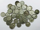 * LOT OF 49 MIXED SILVER ROOSEVELT DIMES* NR #C1890