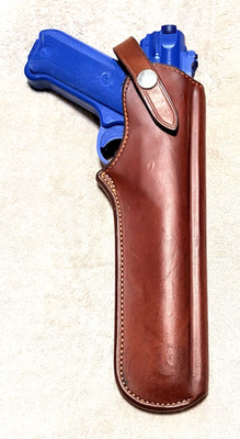 BIANCHI TAN LEATHER #89 HOLSTER- RH BROWNING CHALLENGER, RUGER MARK II, S&W 41