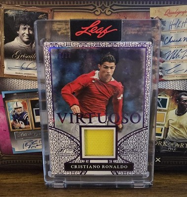 Christiano Ronaldo 2026 Leaf Art of Sport Virtuoso Jersey #'d 07/12 Game Used 
