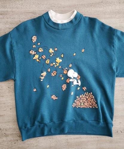 Vintage 80s 90s Peanuts Snoopy Crewneck Sweatshirt Women's Sz L - Picture 3 of 11