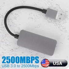 New Portable USB 3.0 Ethernet Adapter 2500Mbps RJ45 Converter for Laptop Tablet
