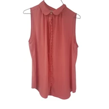 LOFT Pink Sleeveless Tank Top Womens Size Medium M Feminine Cute