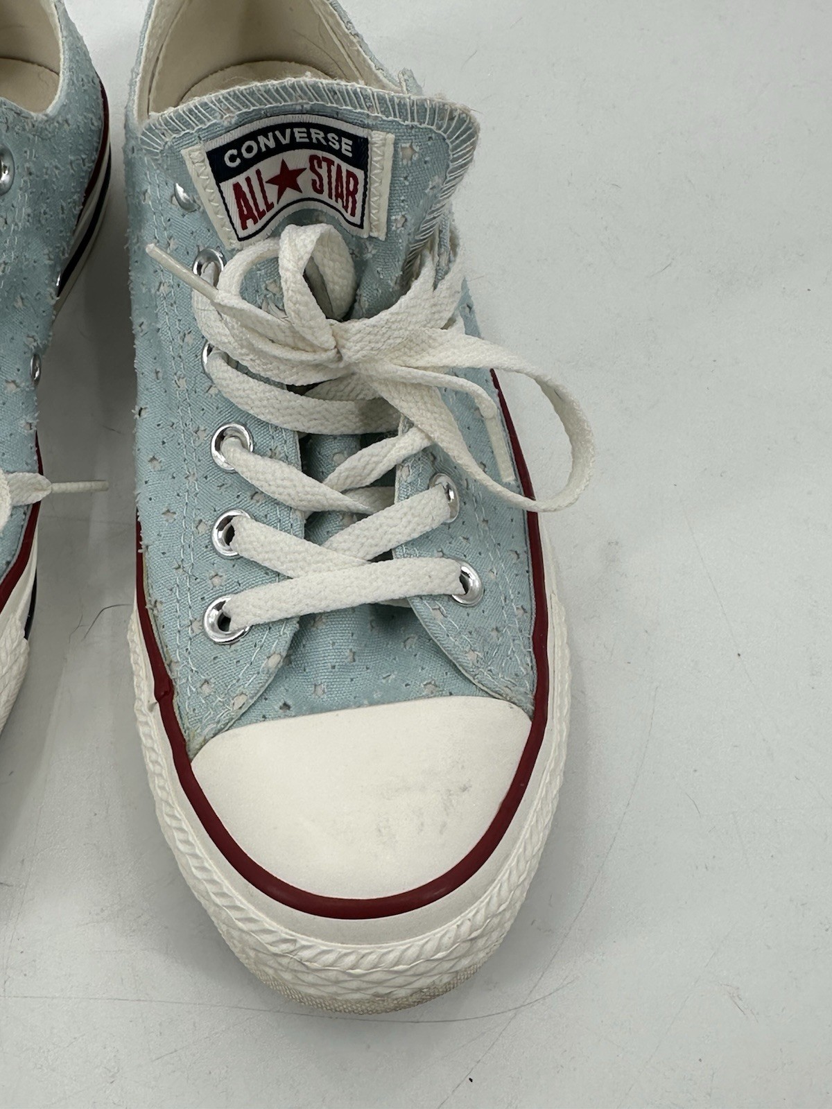 Converse Chuck Taylor All Star Low Canvas Light Blue White Stars Lace Up M7 W9 thumbnail 3