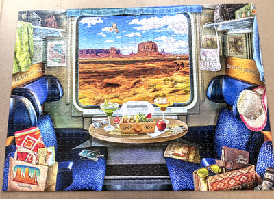 Lars Stewart Puzzle 1000 piece MONUMENT VALLEY TRAIN RIDE