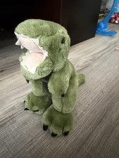 Vintage 1986 R. Dakin Co Green T-Rex Dinosaur Plush