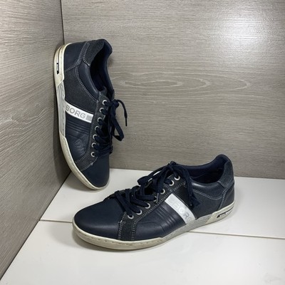 Bjorn Borg Blue Leather Trainers Sneakers Mens US 9.5 Shoes