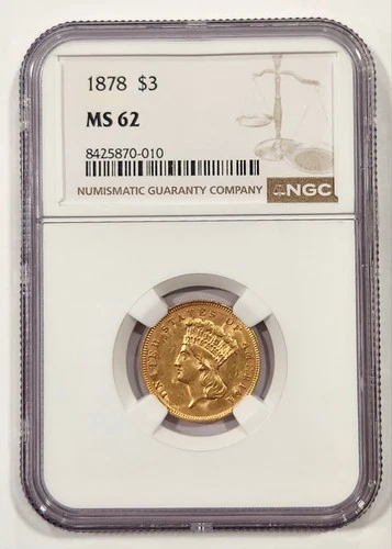 1878-P Three Dollar Gold — photo from the most recent tracked eBay sale