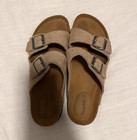 Torotto Women's Beige Faux Leather Slide Sandals Adjustable Buckle Straps 8.5 — photo 1