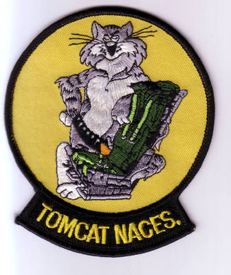USN F-14 TOMCAT FIGHTER PATCH: ORIGINAL TOMCAT SHOULDER SLEEVE