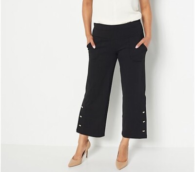 Women with Control St. Tropez Tummy Control Crop Pants-Black-Petite  16-A453553 | eBay