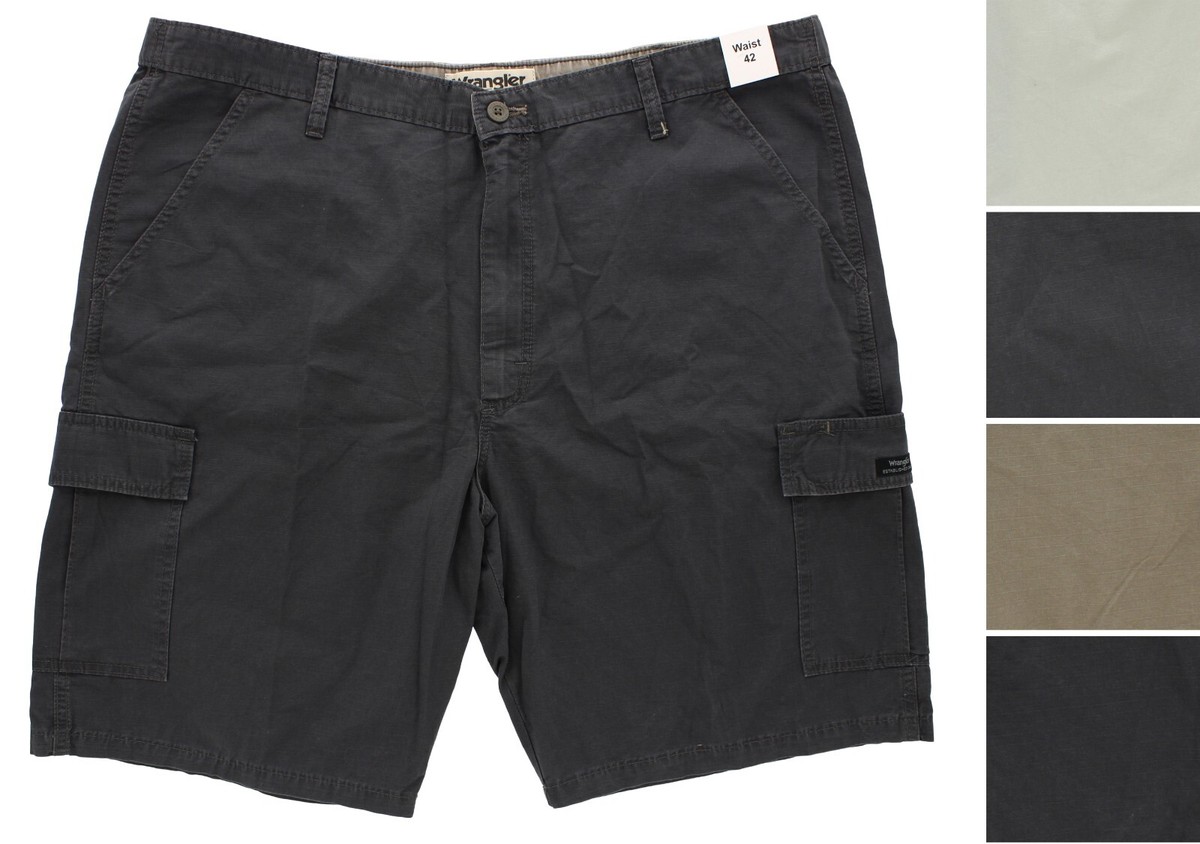 Wrangler Authentics Men's Cargo Shorts Big & Tall Stretch Fit Rip