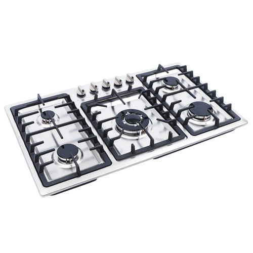 New 34"/23" 4/5 Burners Built-In Stove Top Gas Cooktop Kitchen NG LPG Cooking UK - Foto 39 di 42