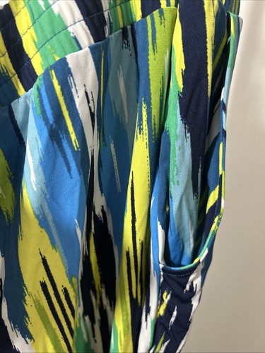 Women’s Iman global chic pants Multicolor Blue Green 2X New w Tags - Picture 5 of 12