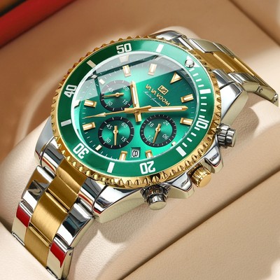 Mens Diver Watch Luxury Water Night Glow Business Style Diver Series Wristwatch