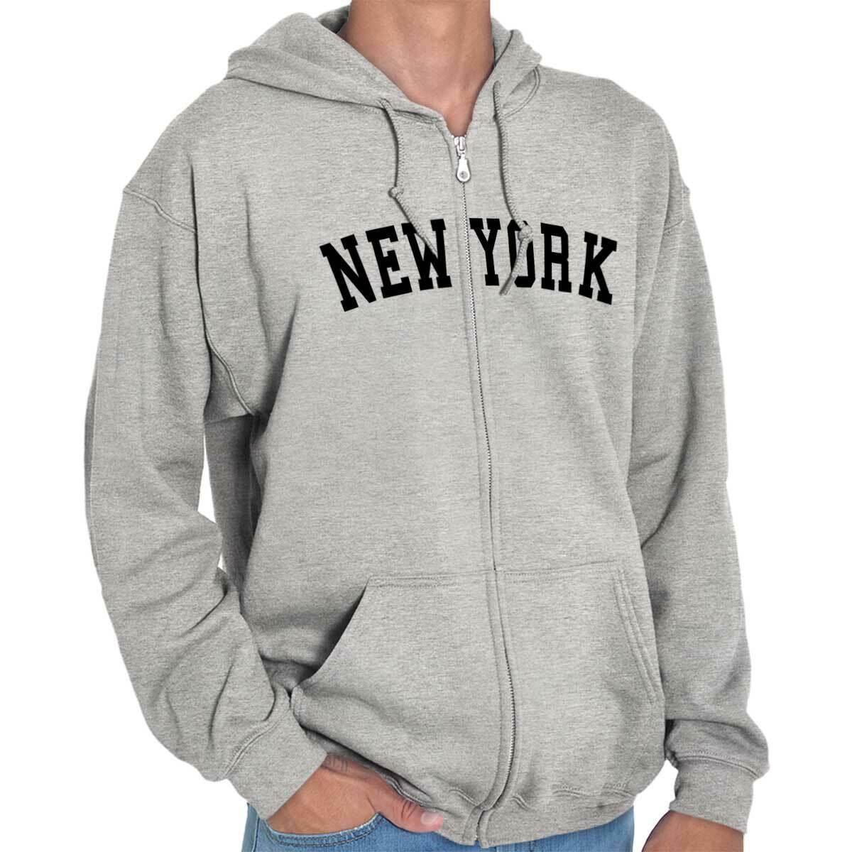 New York Athletic Student Gym Vacation NY Sweatshirt Zip Up Hoodie Men Women