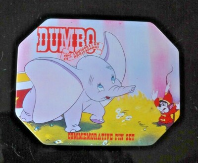 Disney Dumbo 55th Anniversary Commemorative Pin Set of 6 in Tin Box