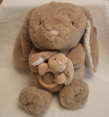 BABY'S FIRST SPRING BUNNY 2 PIECE SET PLUSH TOY AND RATTLE 13  Animal Adventure