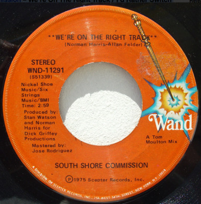 South Shore Commission   We're On The Right Track  45 RPM RECORD  