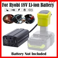 Battery Power Inverter For RYOBI 18V Lithium Battery To AC 110V Power Converter