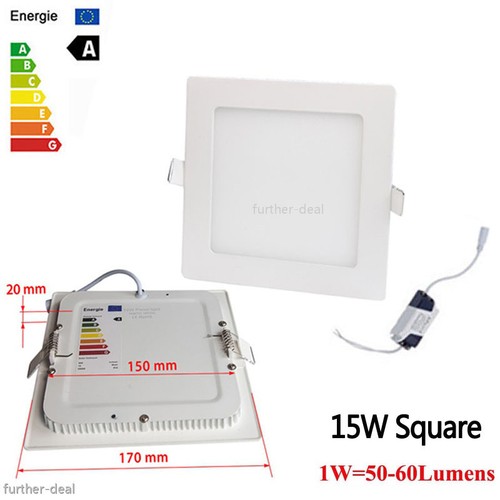 9W 12W 15W 18W 21W LED Recessed Ceiling Panel Down Lights Fixture Lamp White AC - Picture 20 of 26