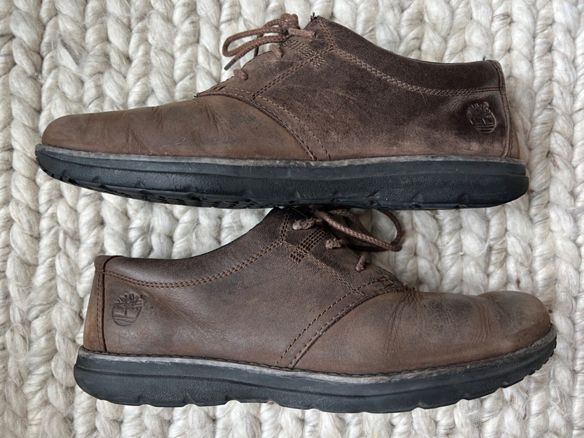 Timberland Mens Dark Brown Derby Casual Shoes Size 10M 
