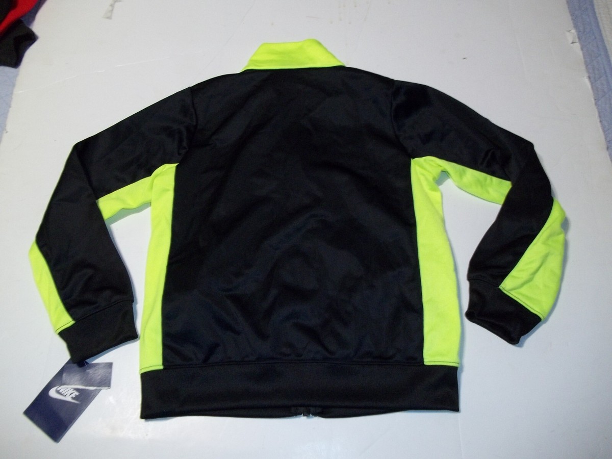 New NIKE black neon yellow full zip zipper front track New NIKE black neon yellow full zip zipper front track