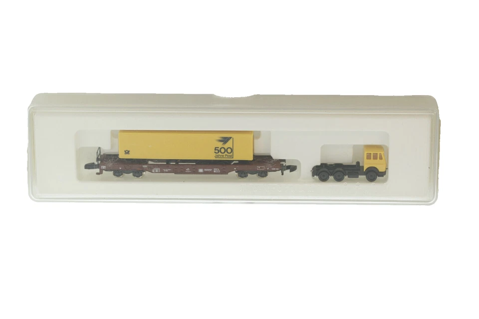 Märklín Mini-Club 88682 Jahre Post Piggy Back Flat Car And Truck Z Marklin - Image 3 of 3