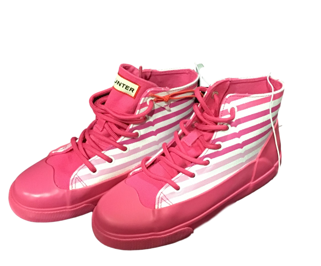 Hunter for Target Kids' Striped Dipped Canvas High Top Sneakers Pink