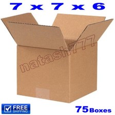 75 - 7x7x6 Cardboard Boxes 32ECT Mailing Packing Shipping Corrugated Carton