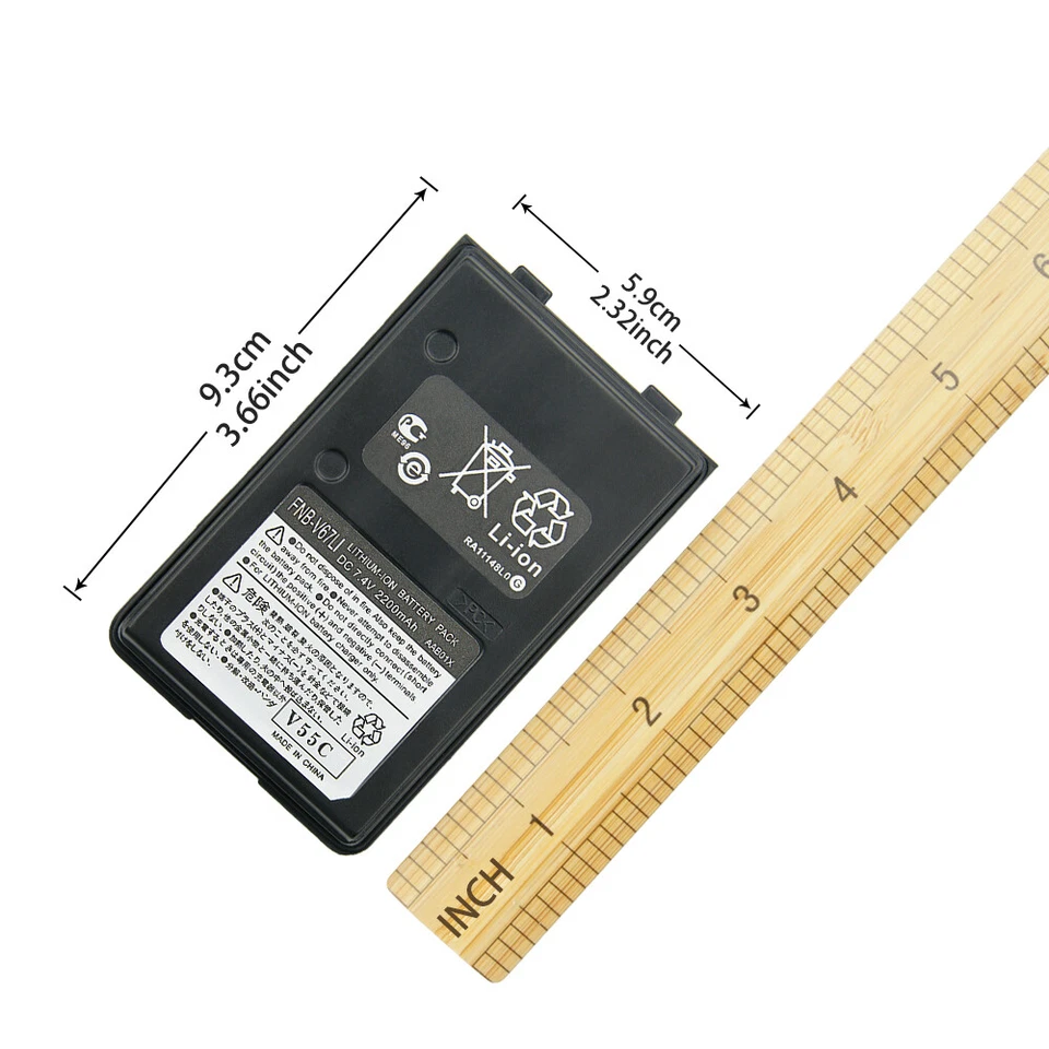 10PC 2200mAh FNB-V67Li Replacement Battery for YAESU Vertex FNB-57 FNB-64 FNB-83 - Image 2 of 4