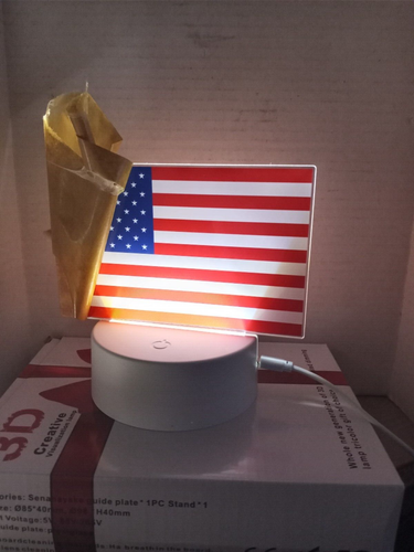 3D kreative Visualisierungslampe abziehen einstecken und genießen Sie Ihre amerikanische Flagge - Bild 2 von 9