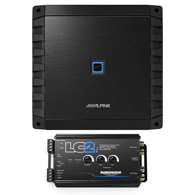 Alpine S2-A60M 600W S Series Mono Subwoofer Amplifier + AudioControl LC2i