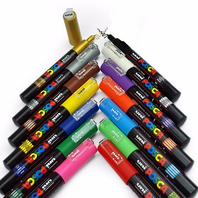 Uni Posca Paint Marker Kunststifte PC-1M Professional 14 Stifte Set
