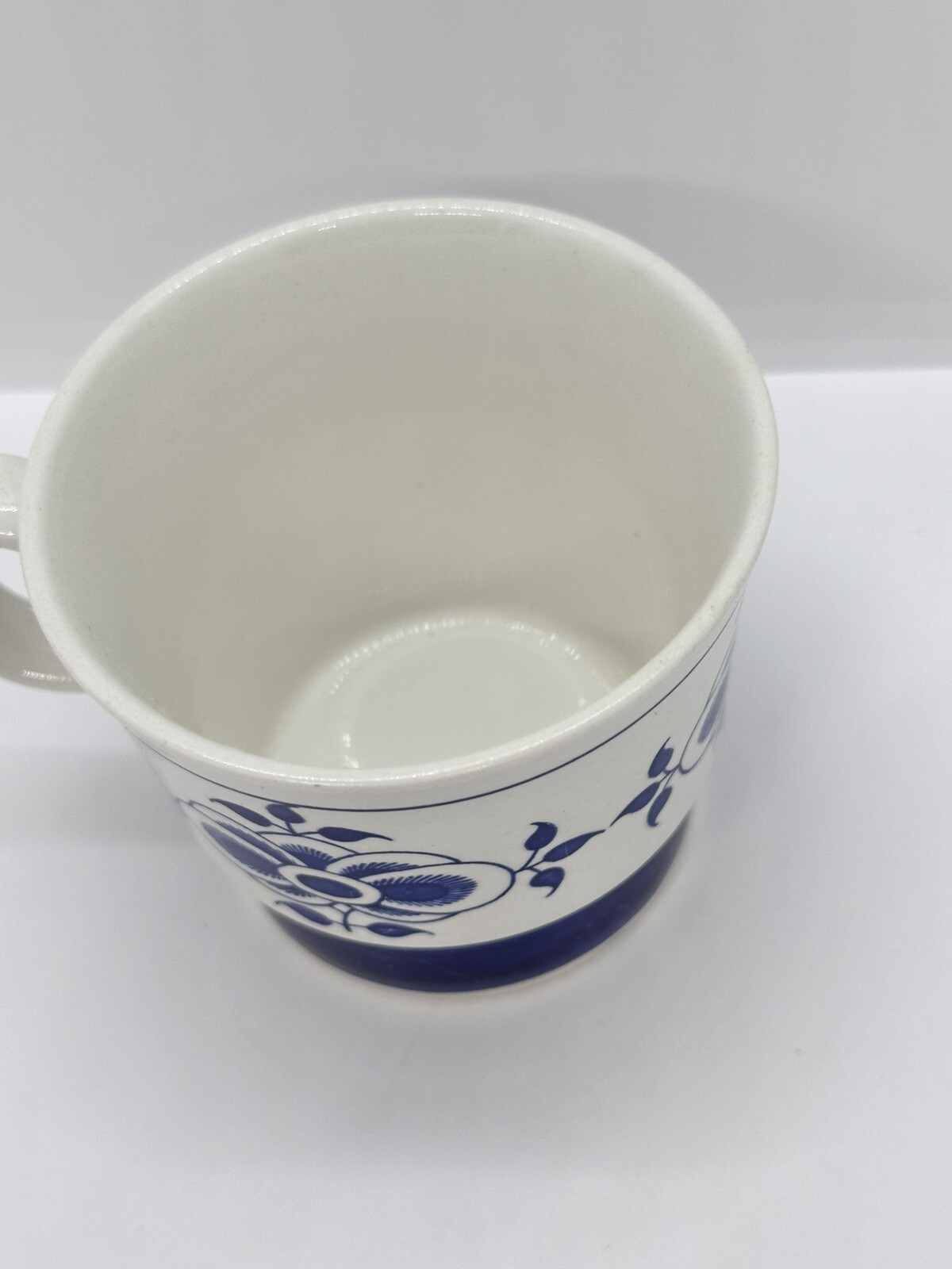 Vintage Figgjo Norway Style Coffee Tea Cup White with Blue Flowers 2757