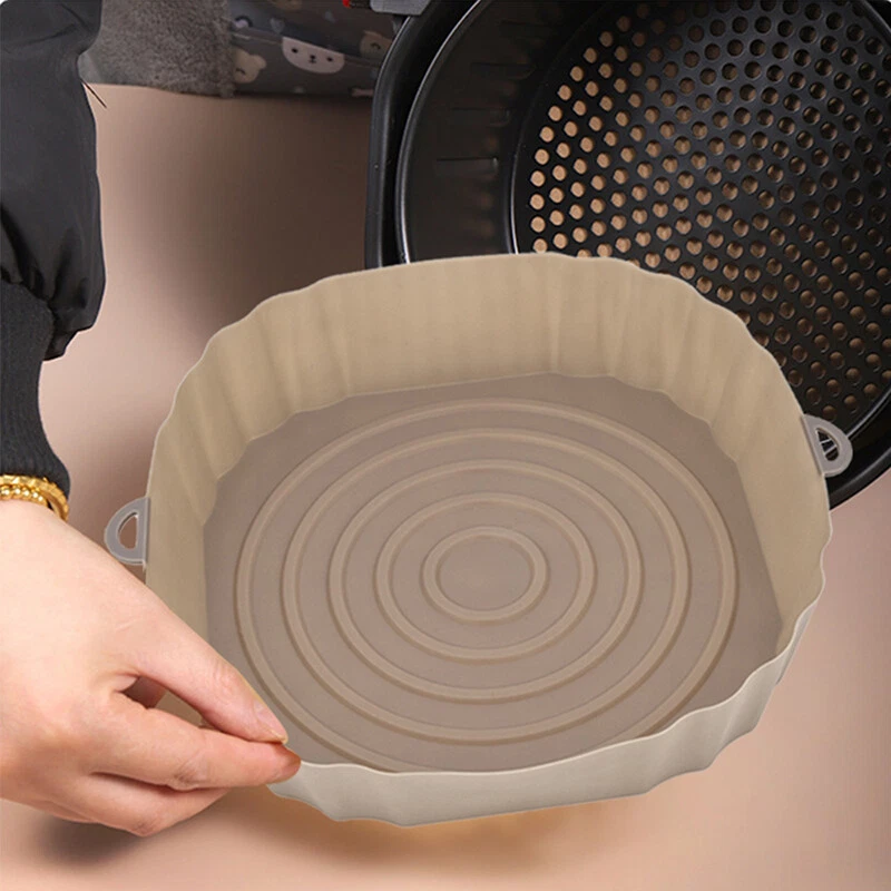 Air Fryer Silicone Pot Air Fryer Basket Liners Non-Stick Safe Oven Baking Tray ☋ Air Fryer Silicone Pot Air Fryer Basket Liners Non-Stick Safe Oven Baking Tray ☋